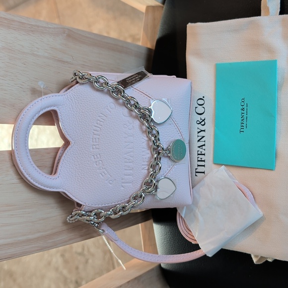 Tiffany & Co. "Return To Tiffany" Blush Micro Tote With Crossbody Strap NWT - Picture 2 of 7